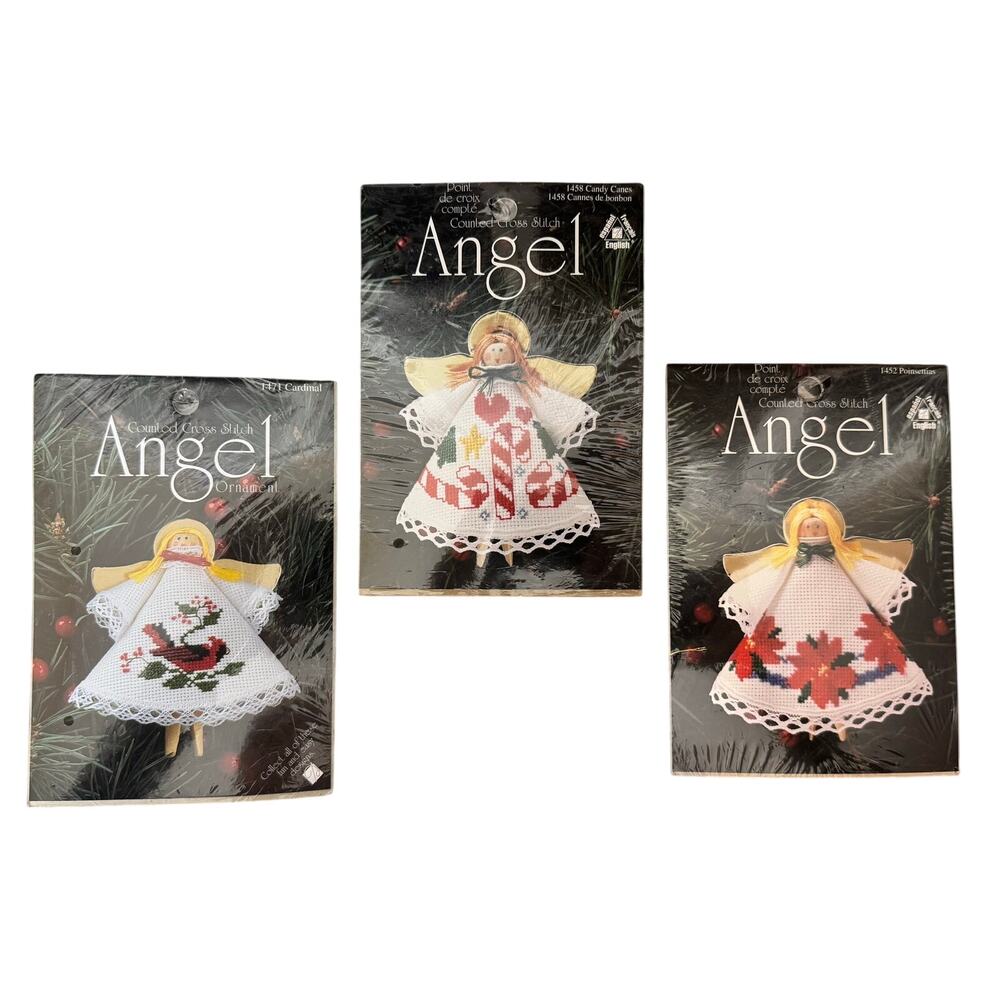 New Angel Cross Stitch Crafts Christmas Vintage Cottagecore Fairy Boho Gift